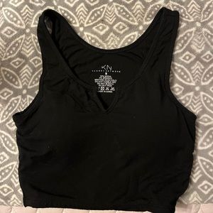 Klassy Network cropped black tank brami